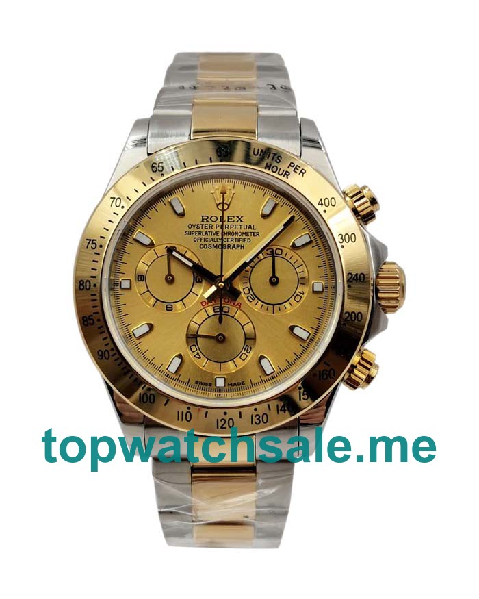 UK Swiss Made Rolex Daytona 116523 40 MM Champagne Dials Men Replica Watches