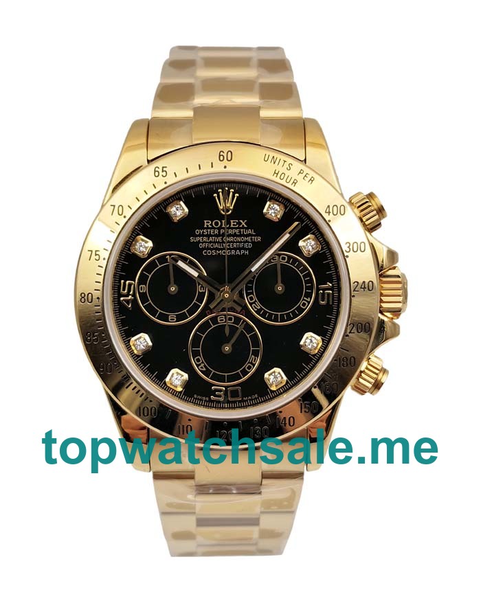 UK Swiss Made Rolex Daytona 116528 40 MM Black Dials Men Replica Watches