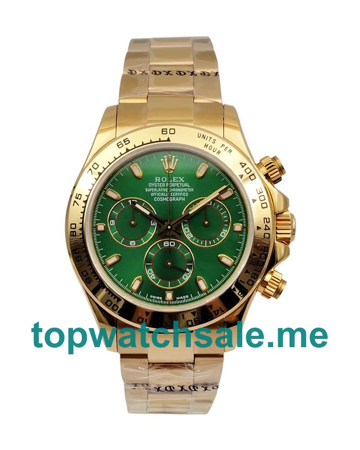 UK Swiss Made Rolex Replica Daytona 116508 40 MM Green Dials Men Replica Watches