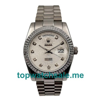 UK AAA Rolex Day-Date 118239 36 MM Silver Dials Men Replica Watches