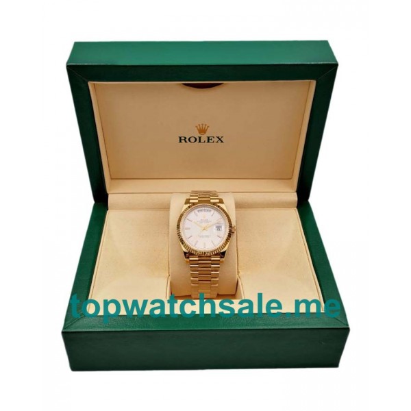 UK Swiss Made Rolex Day-Date 228238 40 MM Silver Dials Men Replica Watches