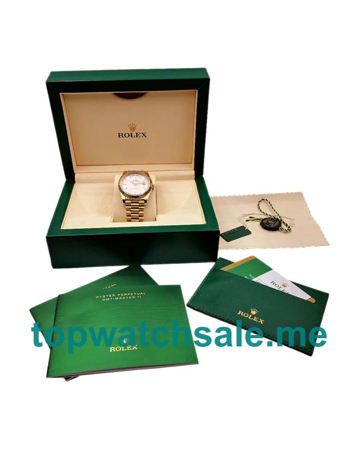 UK Swiss Made Rolex Day-Date 228238 40 MM Silver Dials Men Replica Watches