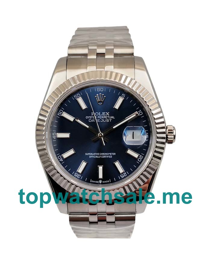 UK Swiss Made Rolex Datejust 126334 41 MM Blue Dials Men Replica Watches