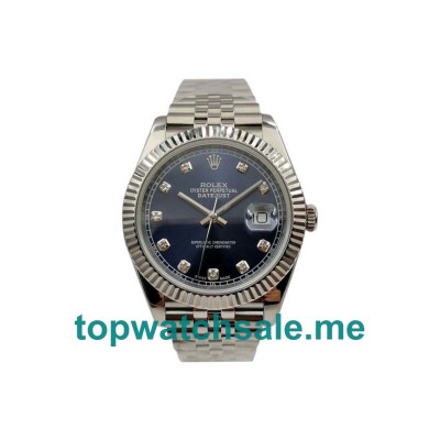 UK Swiss Made Rolex Datejust 126334 41 MM Blue Dials Men Replica Watches