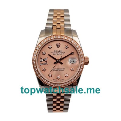 UK Swiss Made Rolex Datejust 279381 31 MM Rose Gold Dials Women Replica Watches