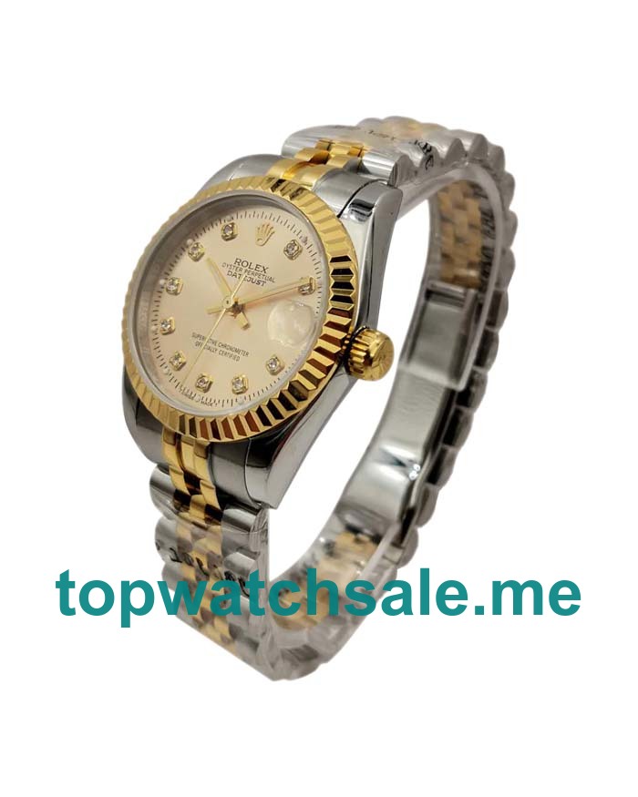 UK Swiss Made Rolex Datejust 178273 31 MM Champagne Dials Unisex Replica Watches