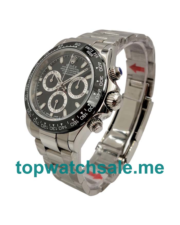 UK Swiss Made Rolex Daytona 116500 40 MM Black Dials Men Replica Watches