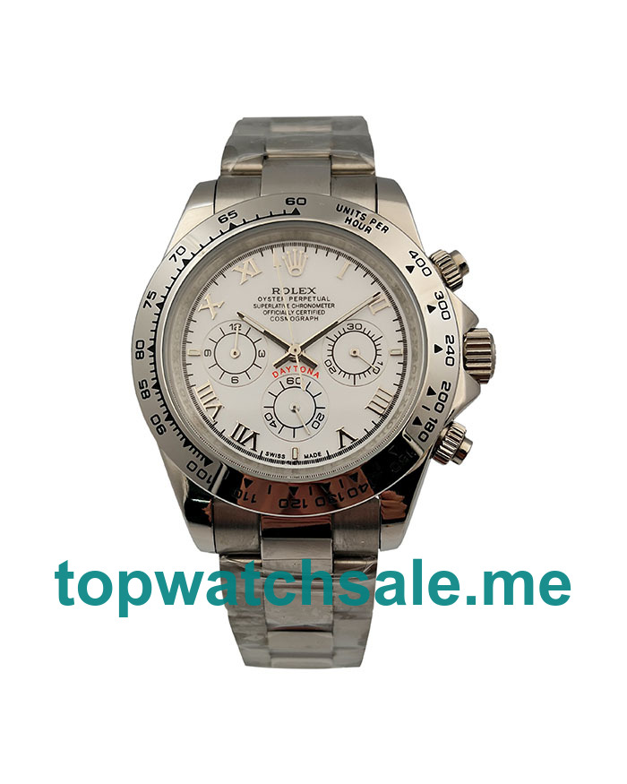 UK AAA Rolex Daytona 116520 40 MM White Dials Men Replica Watches