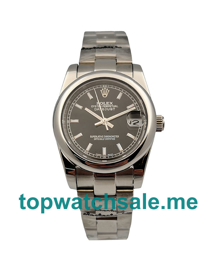 UK AAA Rolex Datejust 178240 31 MM Black Dials Unisex Replica Watches