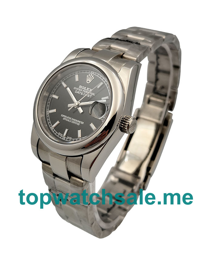 UK AAA Rolex Datejust 178240 31 MM Black Dials Unisex Replica Watches