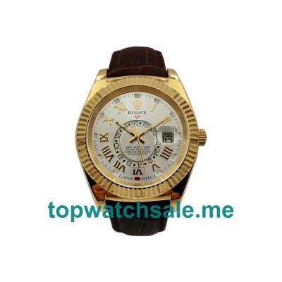 UK AAA Rolex Sky-Dweller 326138 40.5 MM Silver Dials Men Replica Watches