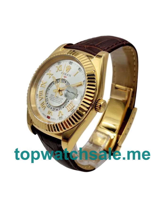 UK AAA Rolex Sky-Dweller 326138 40.5 MM Silver Dials Men Replica Watches