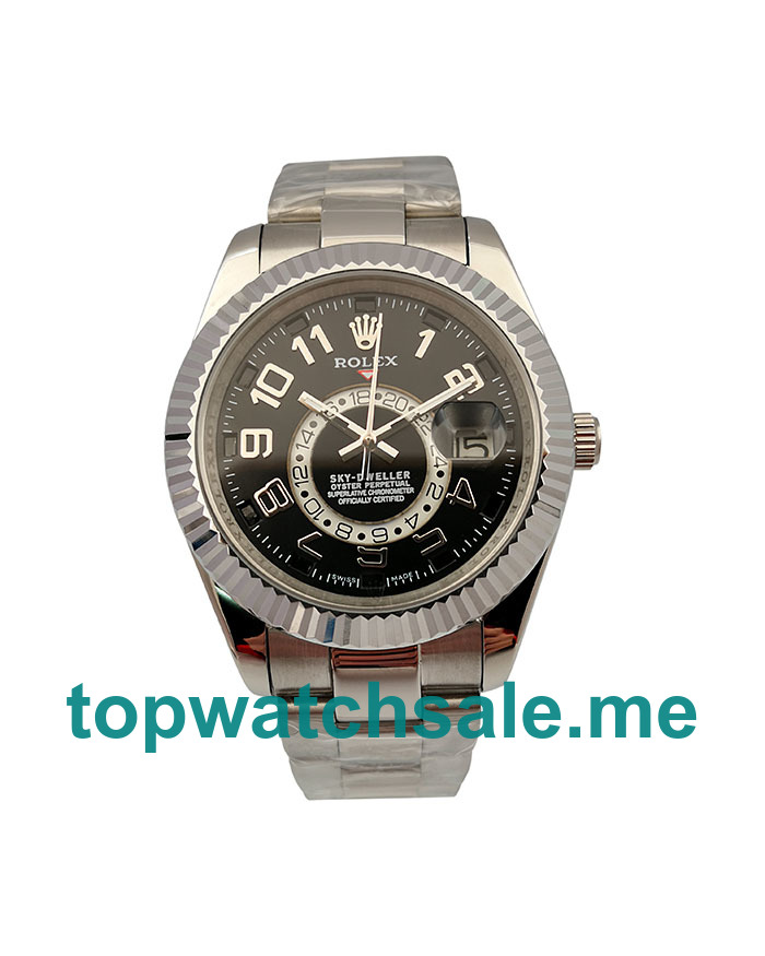 UK AAA Rolex Sky-Dweller 326939 40.5 MM Black Dials Men Replica Watches
