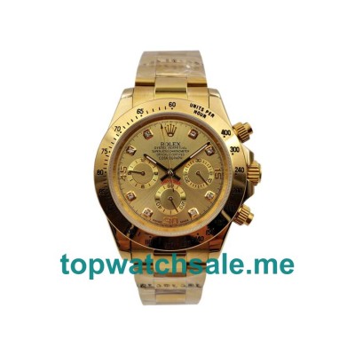 UK AAA Rolex Daytona 116528 40 MM Champagne Dials Men Replica Watches