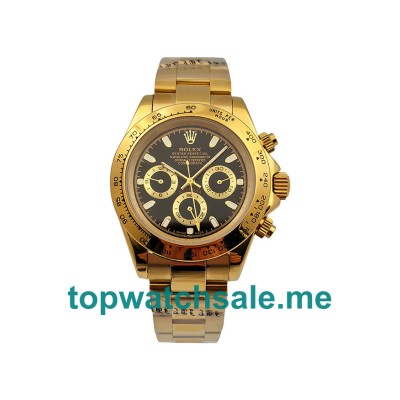 UK AAA Rolex Daytona 116528 40 MM Black Dials Men Replica Watches