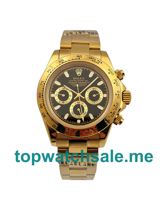 UK AAA Rolex Daytona 116528 40 MM Black Dials Men Replica Watches