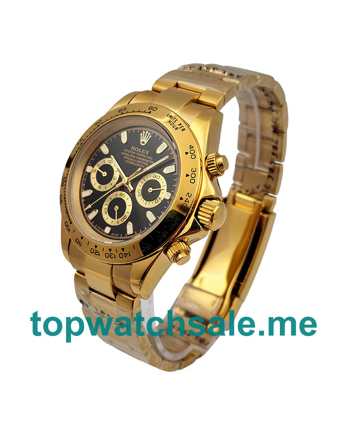 UK AAA Rolex Daytona 116528 40 MM Black Dials Men Replica Watches