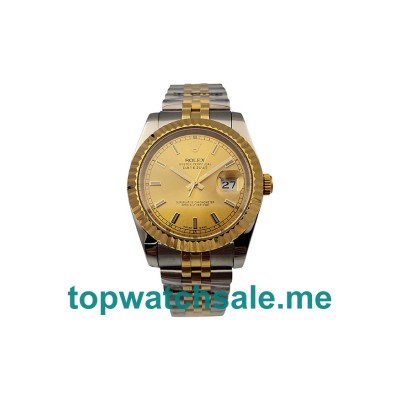 UK AAA Rolex Datejust 16233 36 MM Champagne Dials Men Replica Watches