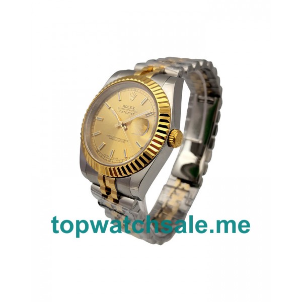 UK AAA Rolex Datejust 16233 36 MM Champagne Dials Men Replica Watches