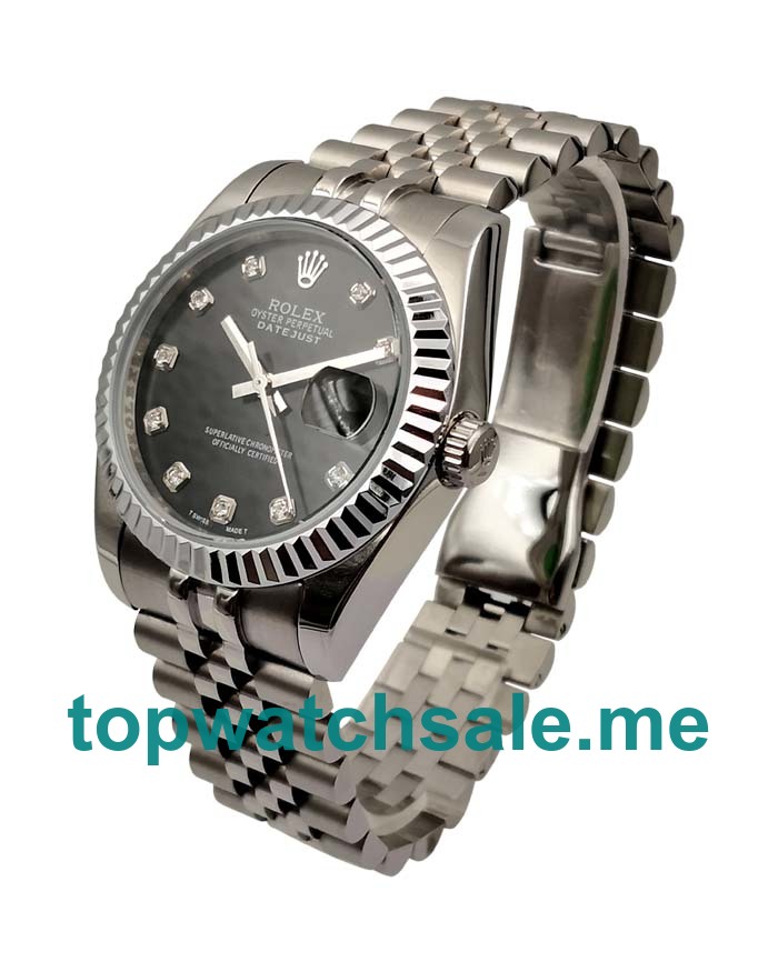 UK AAA Rolex Datejust 116234 36 MM Black Dials Men Replica Watches