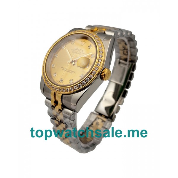 UK AAA Rolex Datejust 116243 36 MM Champagne Dials Men Replica Watches