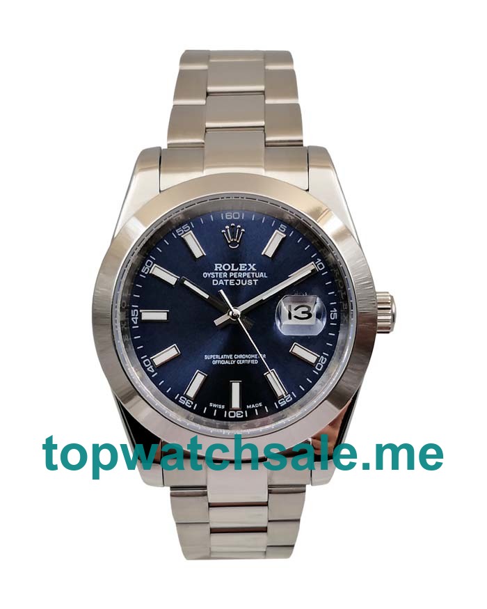 UK AAA Rolex Datejust 126300 41 MM Blue Dials Men Replica Watches