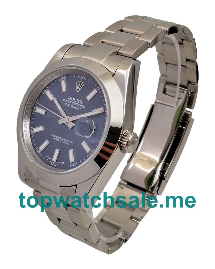 UK AAA Rolex Datejust 126300 41 MM Blue Dials Men Replica Watches