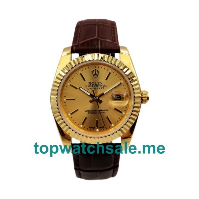 UK AAA Rolex Datejust 1503 36 MM Champagne Dials Men Replica Watches