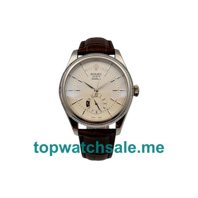 UK AAA Rolex Cellini 50529 39 MM Silver Dials Men Replica Watches