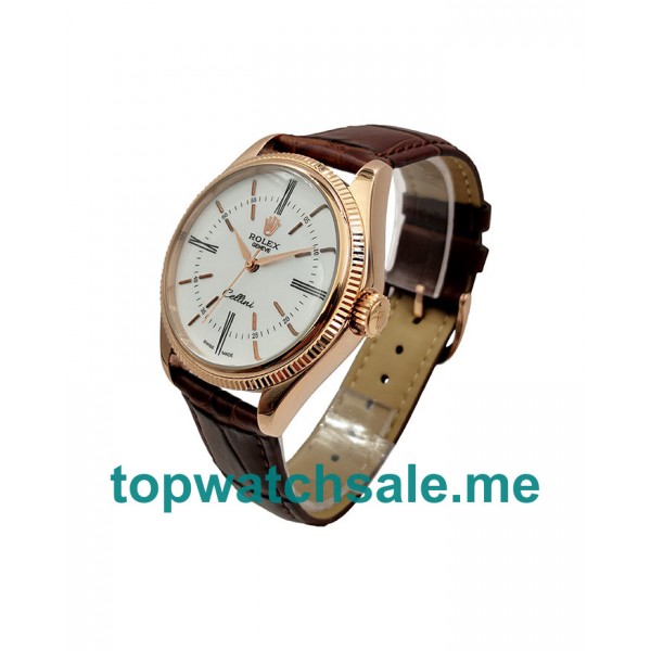 UK AAA Rolex Cellini 50505 39 MM Silver Dials Men Replica Watches