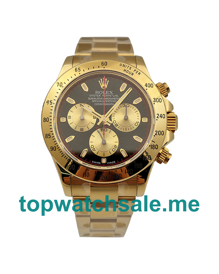 UK Swiss Made Rolex Daytona 116528 40 MM Black Dials Men Replica Watches