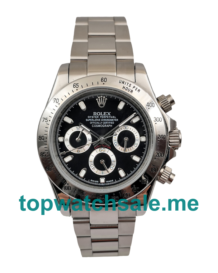 UK AAA Rolex Daytona 116520 40 MM Black Dials Men Replica Watches