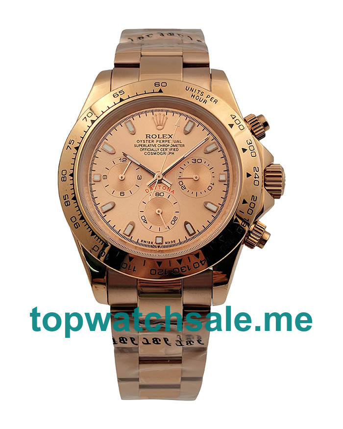 UK AAA Rolex Daytona 116505 40 MM Pink Dials Men Replica Watches