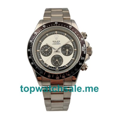 UK AAA Rolex Daytona Ref.6264 40 MM White Dials Men Replica Watches