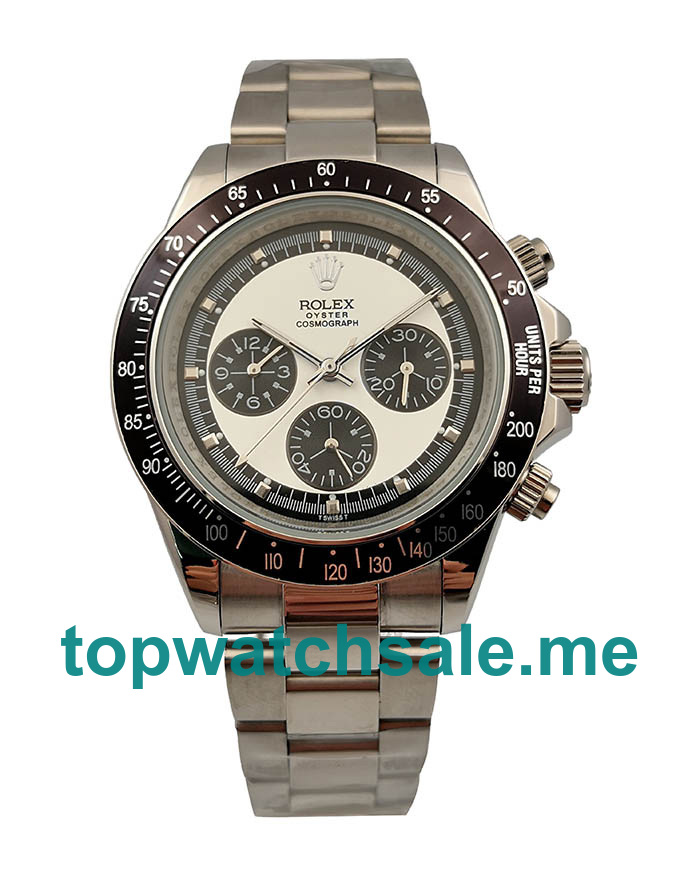 UK AAA Rolex Daytona Ref.6264 40 MM White Dials Men Replica Watches