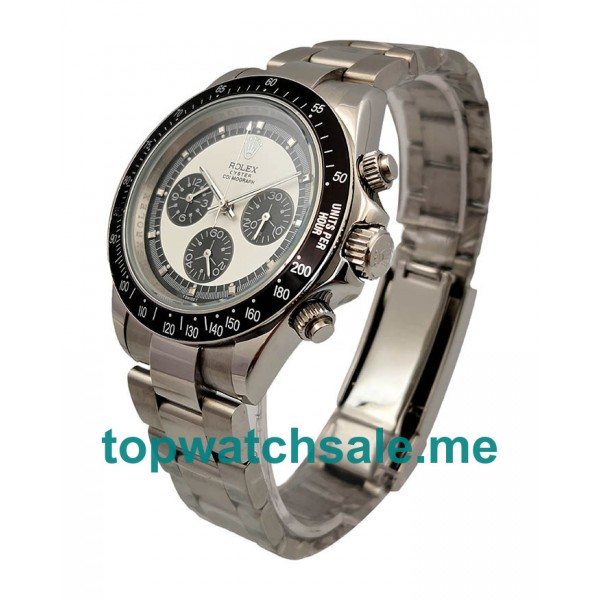UK AAA Rolex Daytona Ref.6264 40 MM White Dials Men Replica Watches