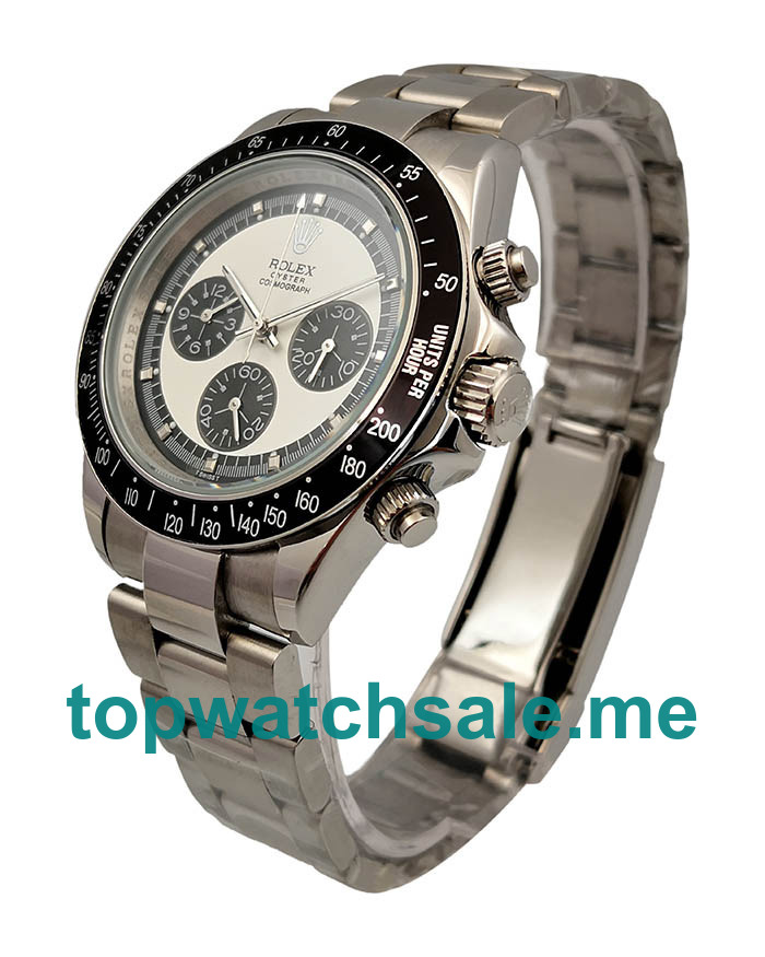 UK AAA Rolex Daytona Ref.6264 40 MM White Dials Men Replica Watches