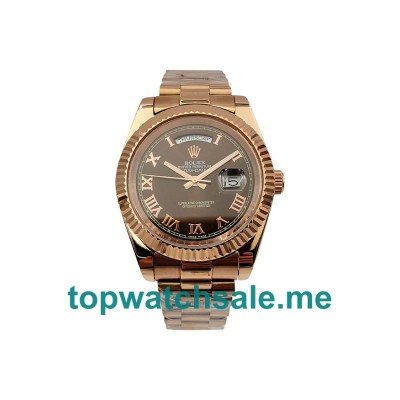 UK AAA Rolex Day-Date II 218235 41 MM Chocolate Dials Men Replica Watches