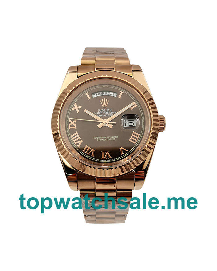 UK AAA Rolex Day-Date II 218235 41 MM Chocolate Dials Men Replica Watches