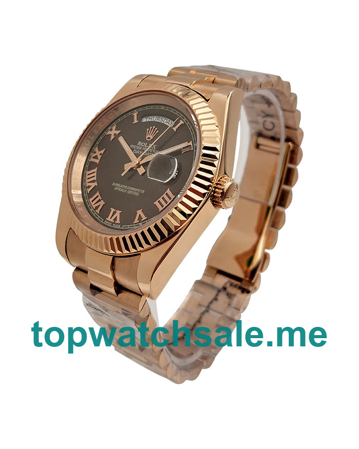 UK AAA Rolex Day-Date II 218235 41 MM Chocolate Dials Men Replica Watches