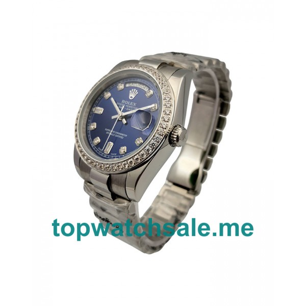 UK AAA Rolex Day-Date 118346 36 MM Blue Dials Men Replica Watches