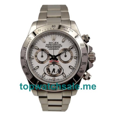 UK Swiss Made Rolex Daytona 116520 40 MM White Dials Men Replica Watches