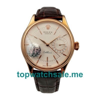 UK Swiss Made Rolex Cellini Date 50515 VF 39MM White Dials Men Replica Watches