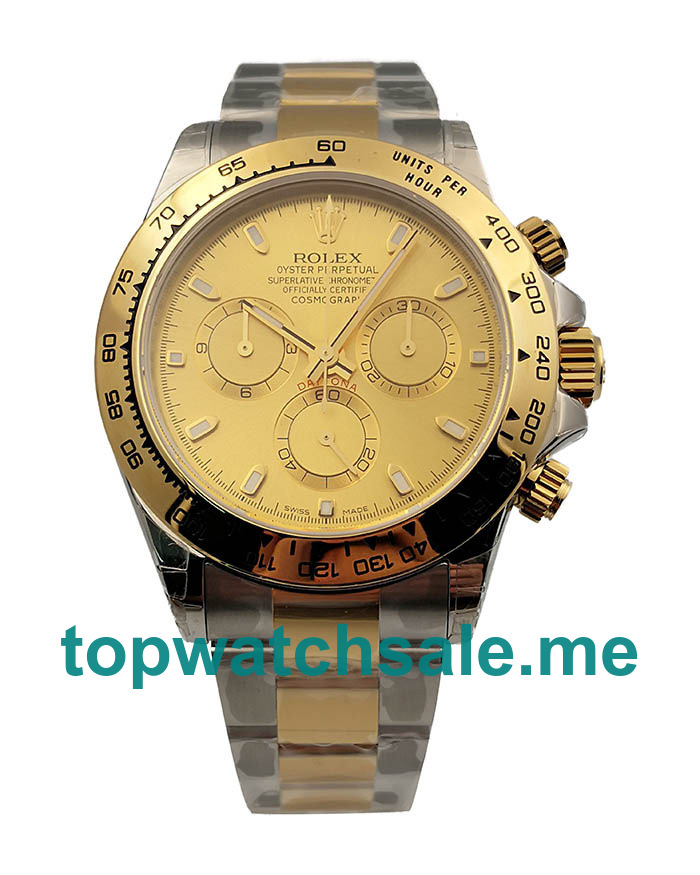 UK Swiss Made Rolex Cosmograph Daytona 116503 3A 40MM Champagne Dials Men Replica Watches
