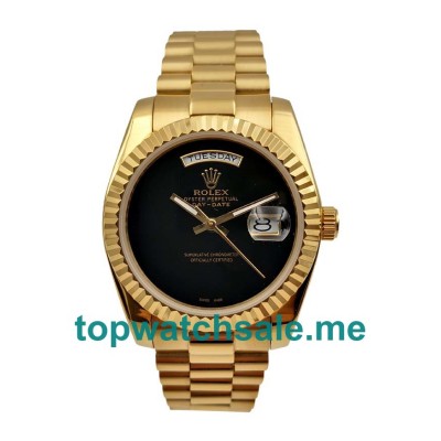 UK AAA Rolex Day-Date 18038 36 MM Black Dials Men Replica Watches