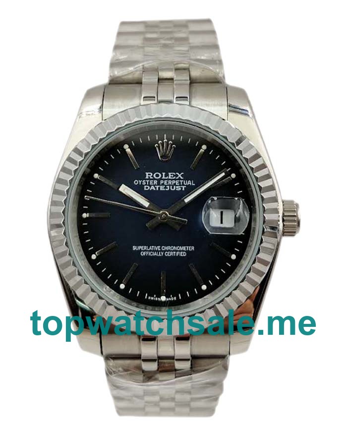 UK AAA Rolex Datejust 16234 36 MM Blue Dials Men Replica Watches