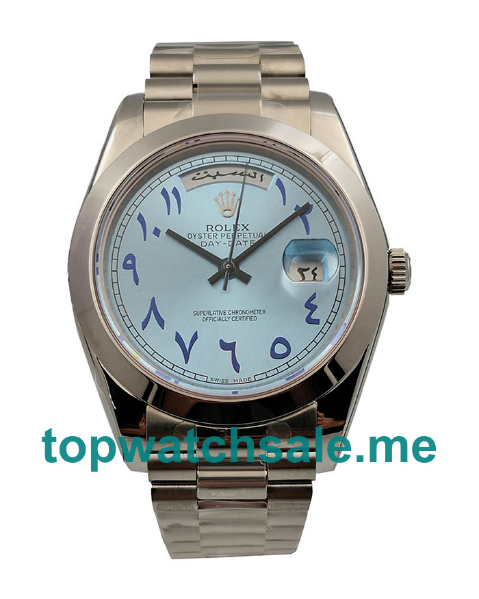 UK Swiss Made Rolex Day-Date 228206 40 MM Ice Blue Dials Men Replica Watches