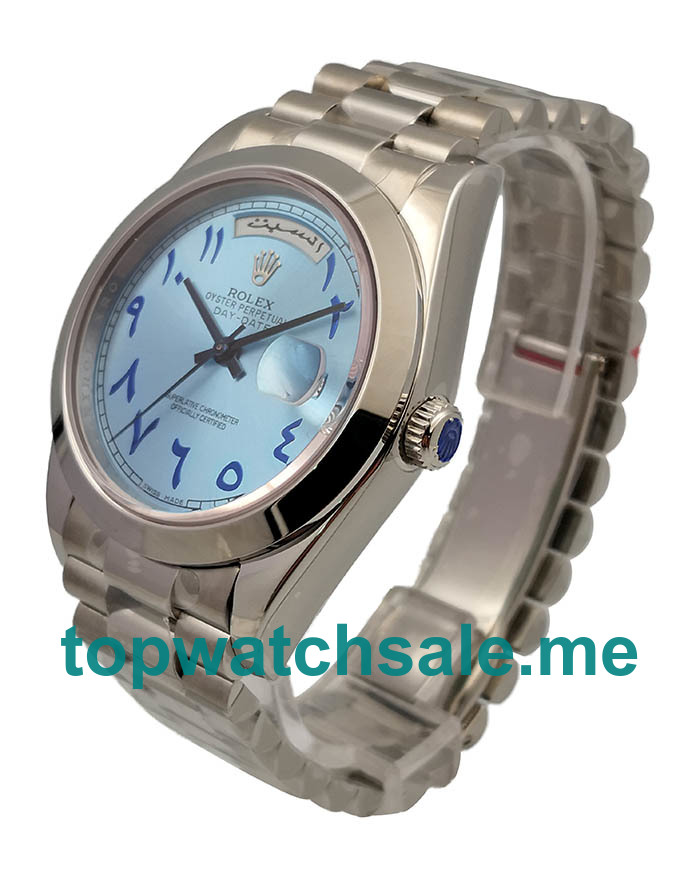 UK Swiss Made Rolex Day-Date 228206 40 MM Ice Blue Dials Men Replica Watches