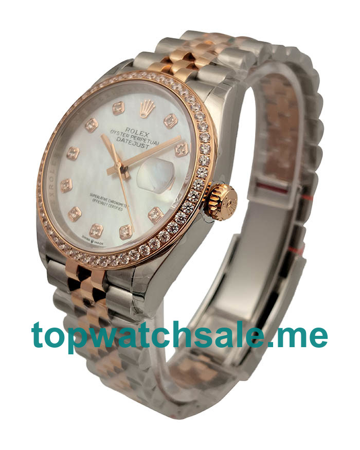 UK Swiss Made Rolex Datejust 116233 36 MM Mother-Of-Pearl Dials For Sale