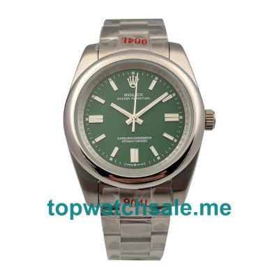 UK AAA Rolex Oyster Perpetual 114234 39 MM Green Dials Men Replica Watches